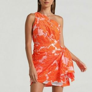 Brailey Dress In Orange Floral